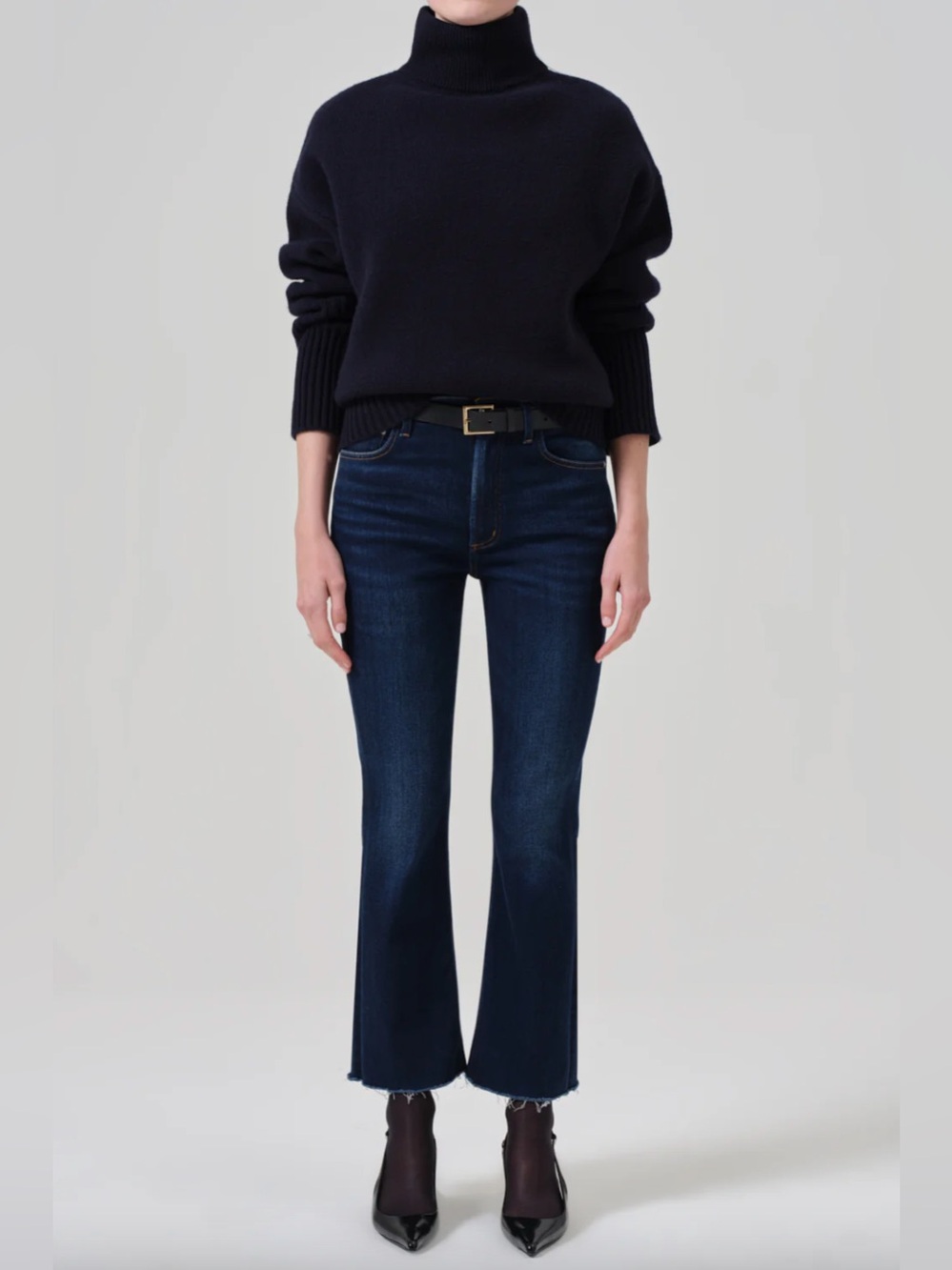 Citizens of Humanity Isola Mid-Rise Cropped Bootcut Jeans Lotus Wash